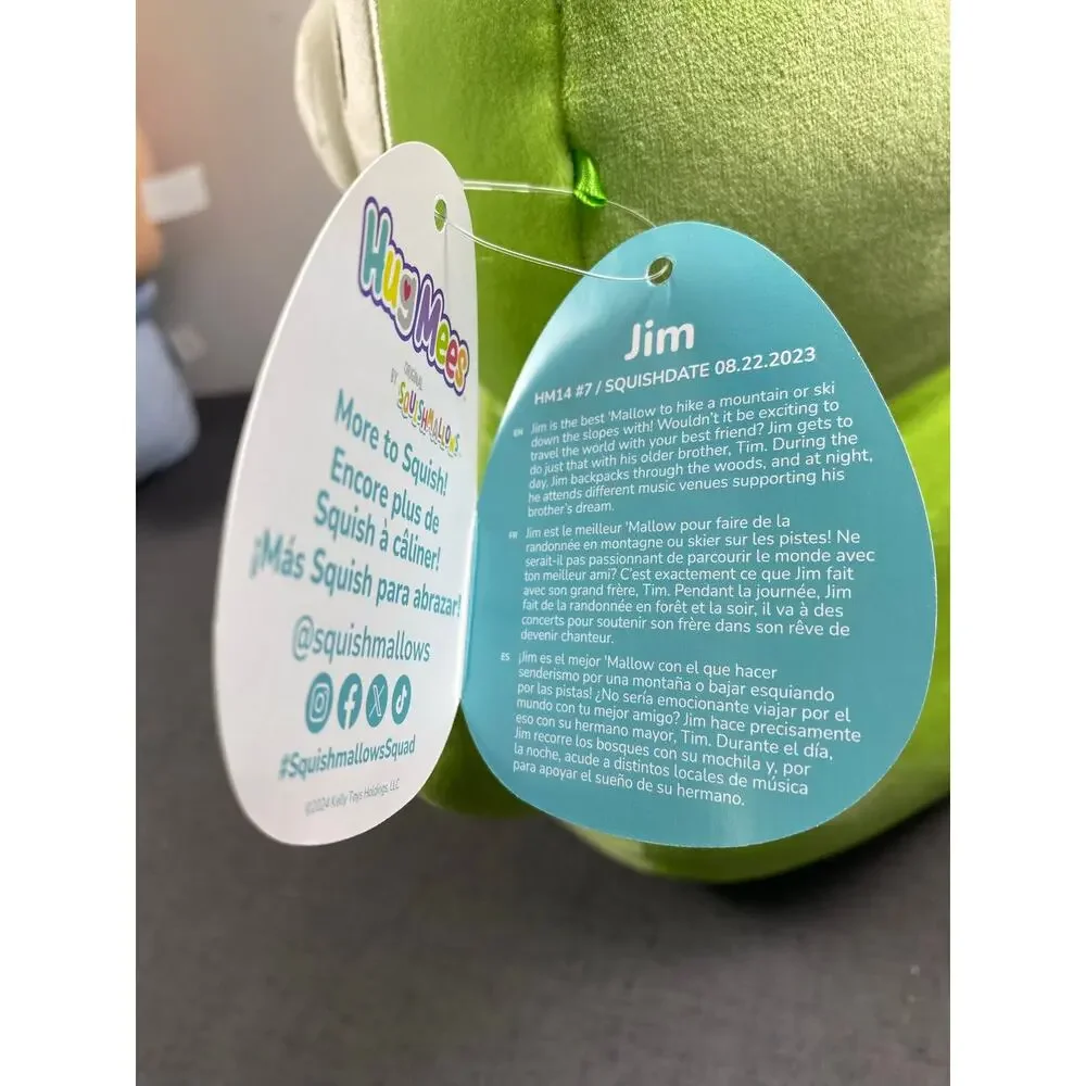NWT Squishmallows HugMees Jim the Green Llama/Alpaca 10” Plush Stuffed Animal